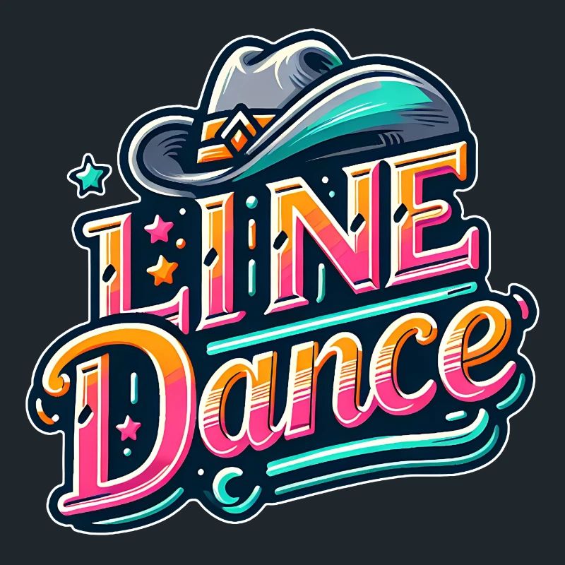 Conception de danse en ligne colorée
