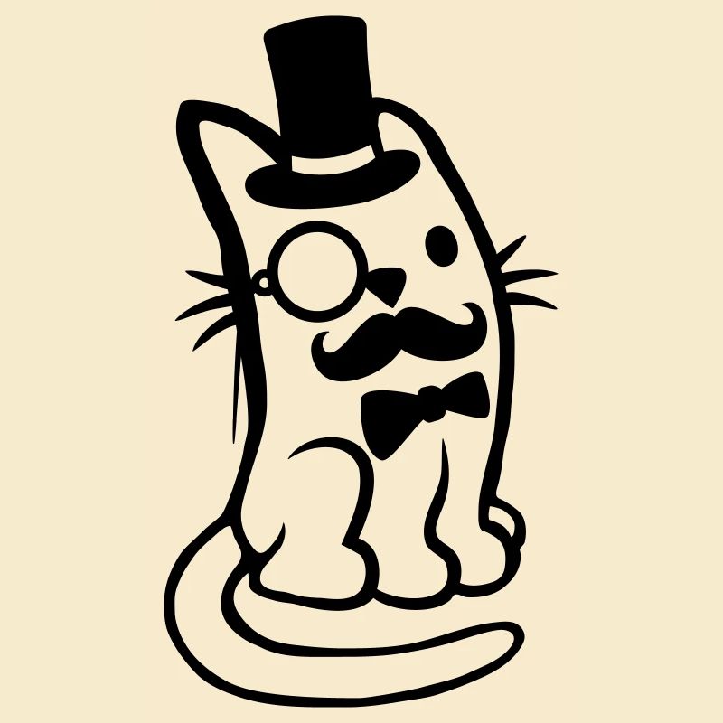 Herr Katze Bart Mann