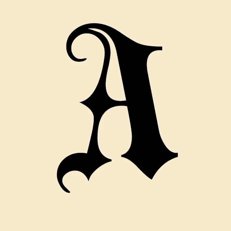 Verziertes Gothic Ein Monogramm
