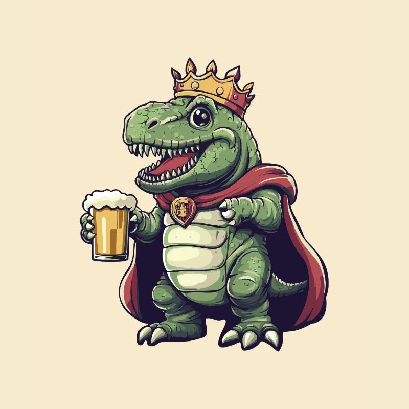 Dinosaur T-Rex Beer Funny