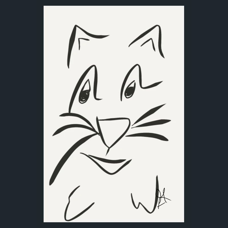 Conception de visage de chat mignon