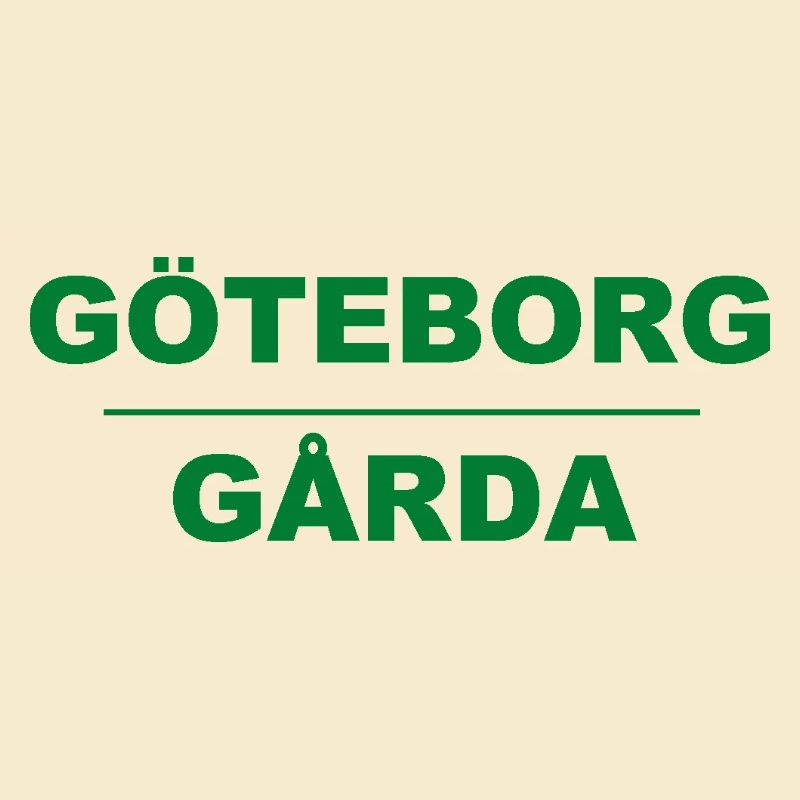 Göteborg Gårda – Design vert-noir