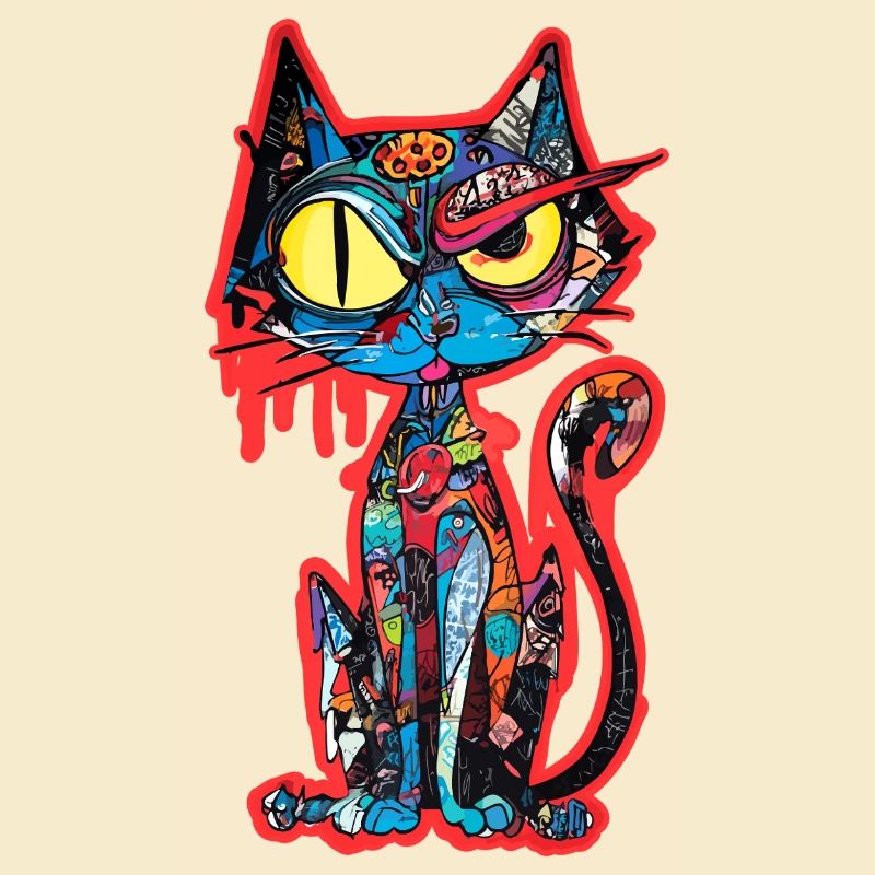 Chat Art Coloré