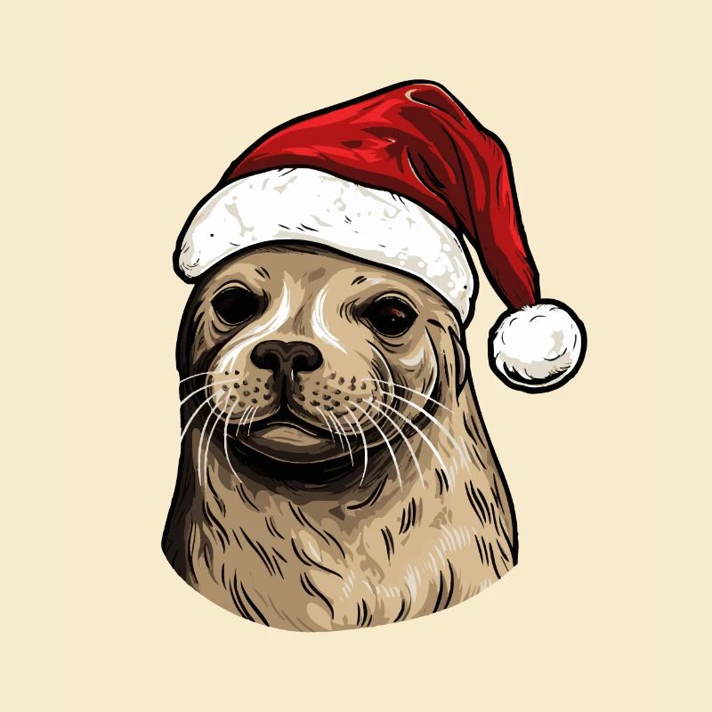 Tête d’animal de Noël de phoque de phoque