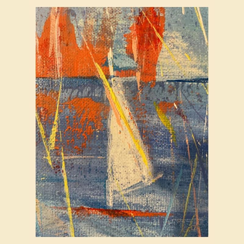 Sails in calm, abctract