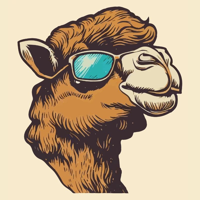 Kamel mit Sonnenbrille