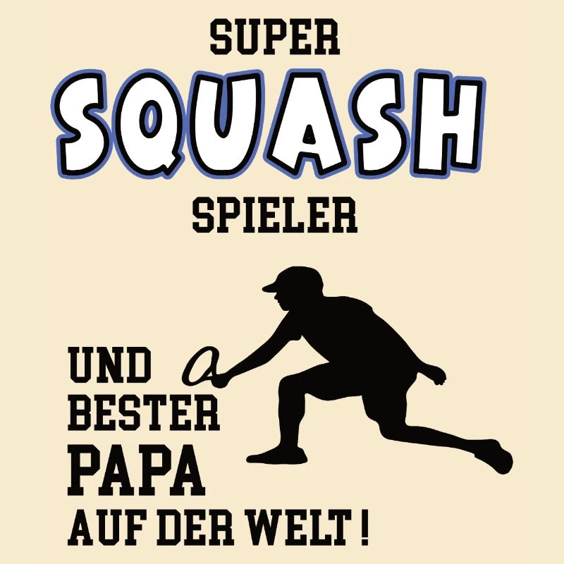 Squash Spieler Squasher Papa Vater Mann