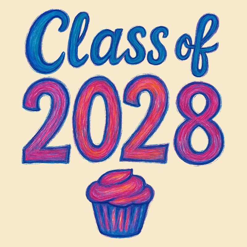 Cupcake-Gradient der Klasse 2028