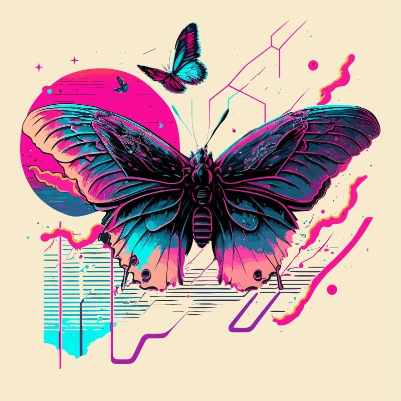 Rêves de papillon néon