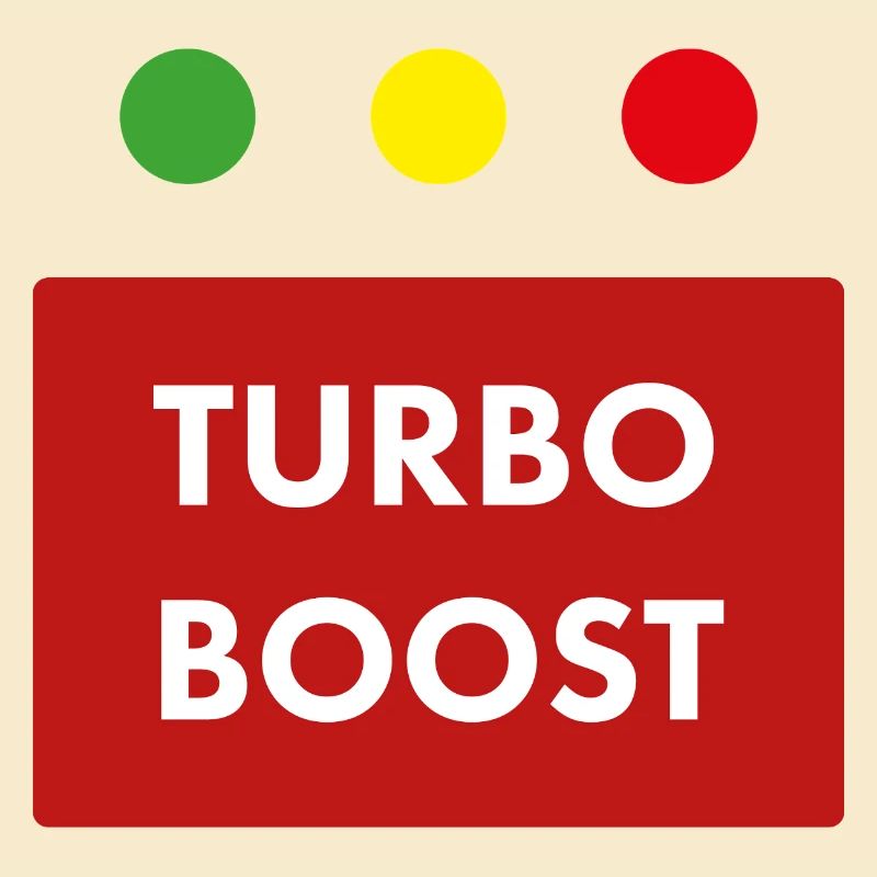 Texte rétro du turbo boost