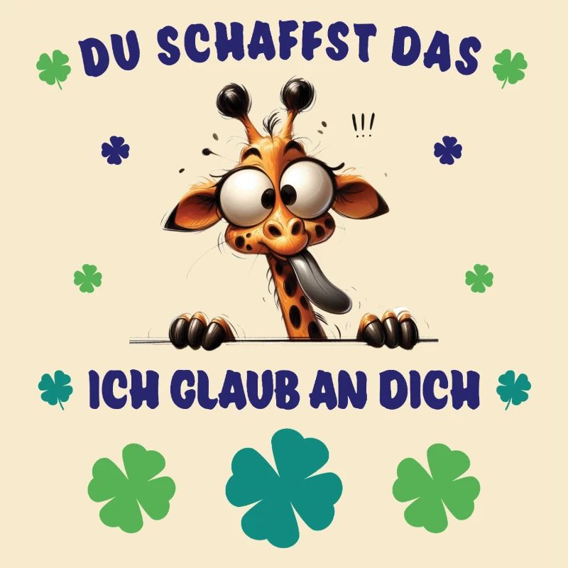 Du schaffst das! Glücksbringer Crazy Giraffe