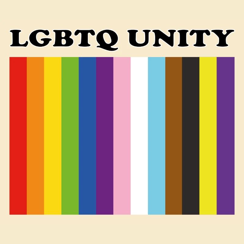 LGBTQ Pride Unity Inklusive Pride-Farben