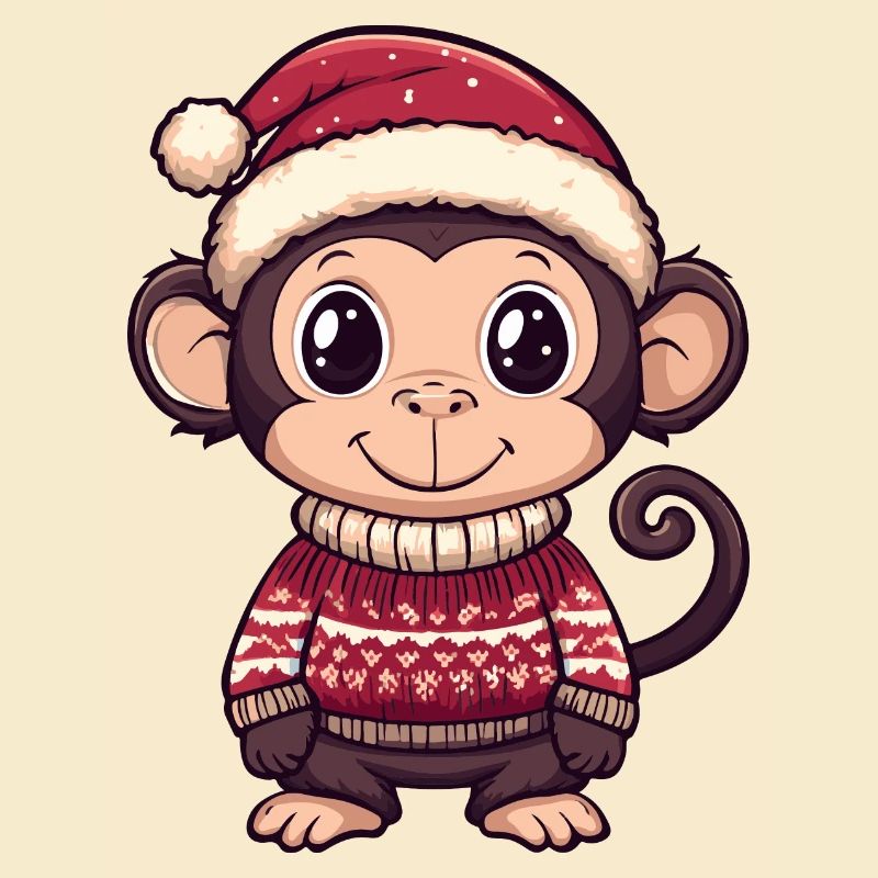 Affe Weihnachten Comic