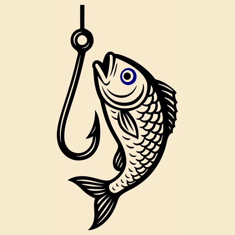 Fish Hook Fish Icon