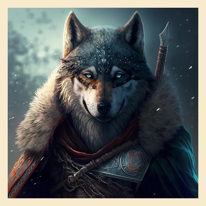 Wolf fighters in silence
