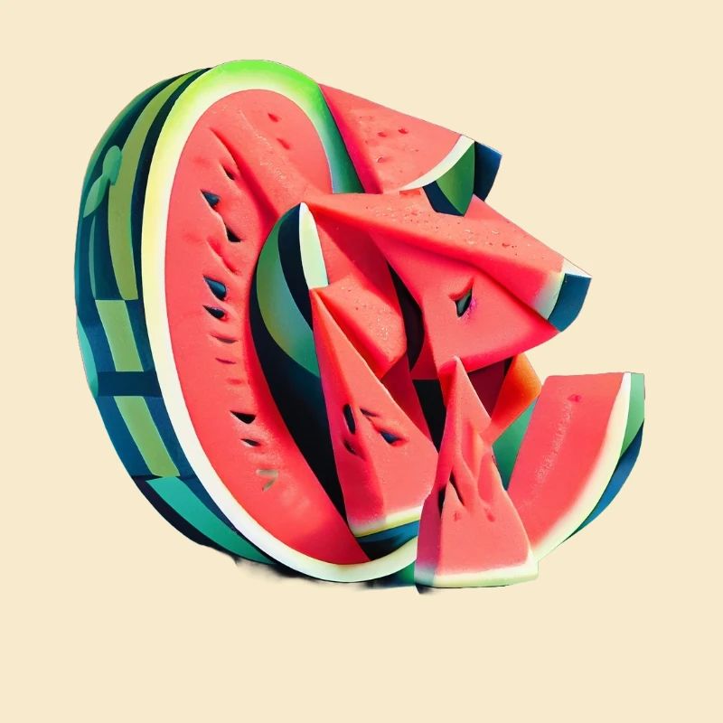 Pastèque en morceaux