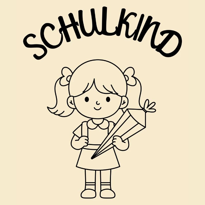 Schulkind Mädchen Einschulung Schultüte