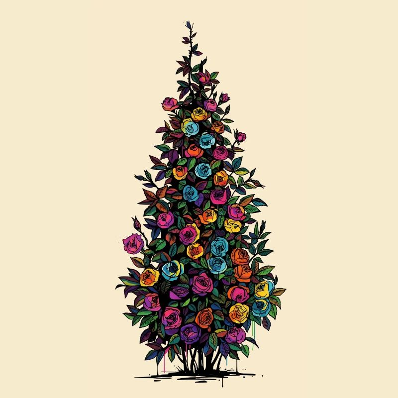 Blütenpyramide Regenbogenfarben