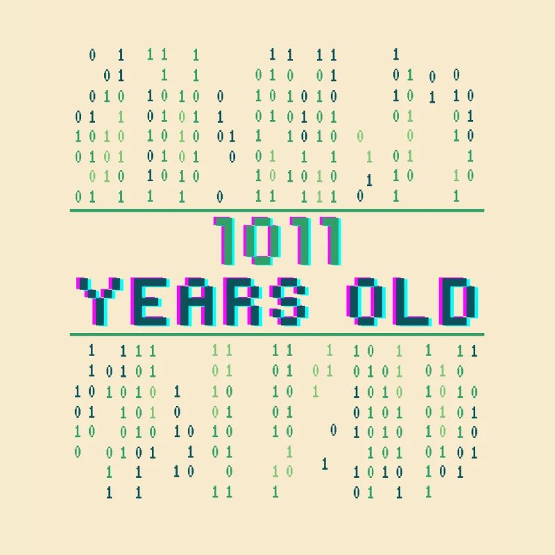 11. Geburtstag 11 Jahre alt Binärcode Coder