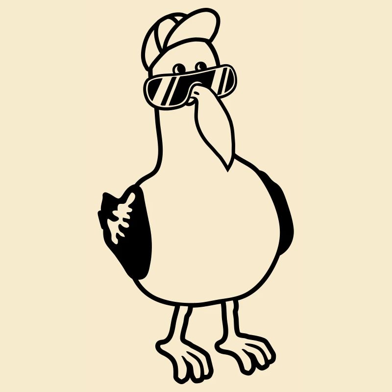 Möwe coole Sonnenbrille Mütze