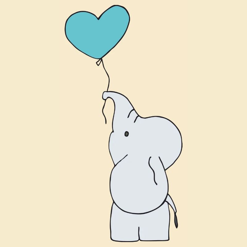 elefant mit luftballon