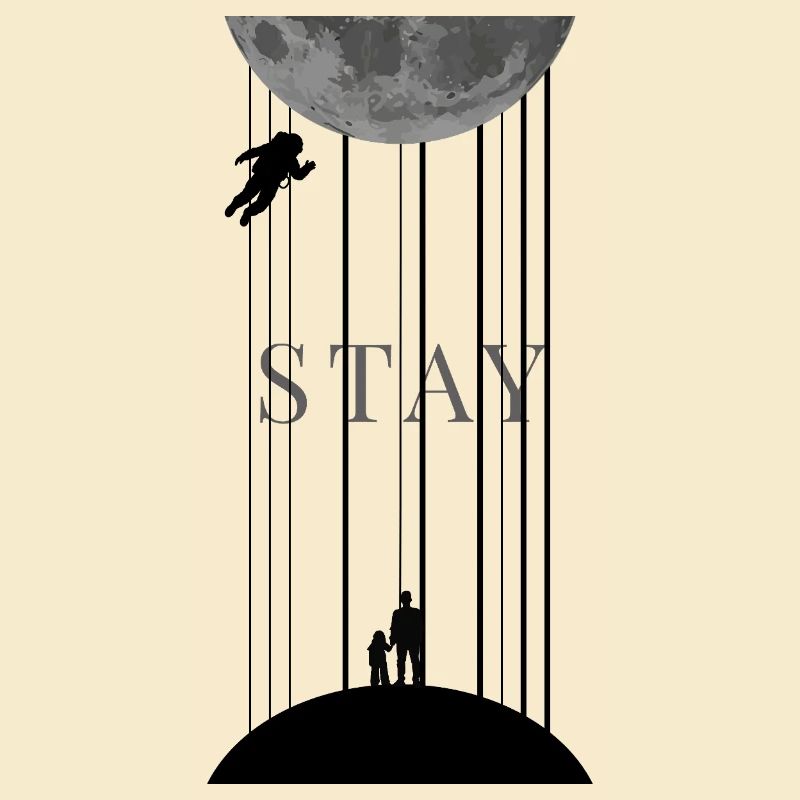 Weltall Interstellar mit Morse Code Stay