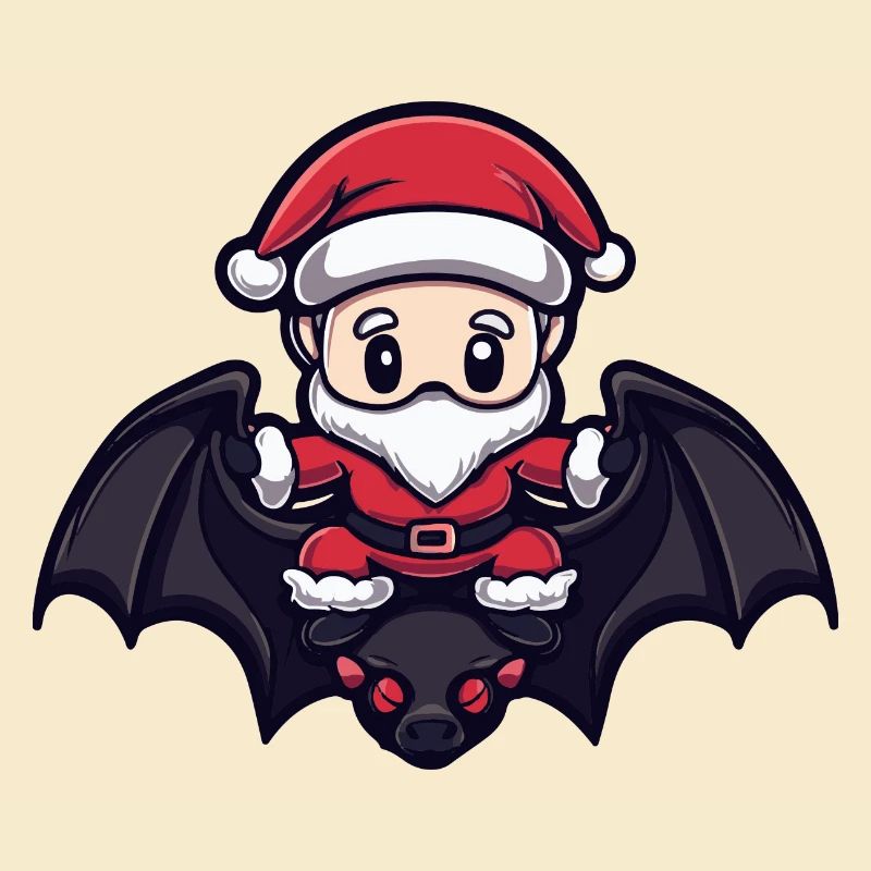 Fledermaus Weihnachtsmann