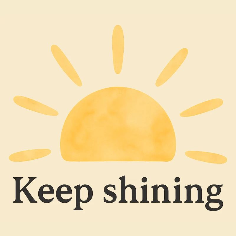 Keep Shining – Sonne – Minimalistisch