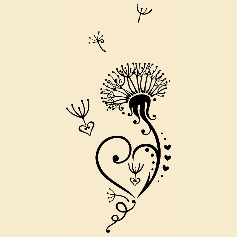 Löwenzahn, Valentinstag, dandelion, hearts