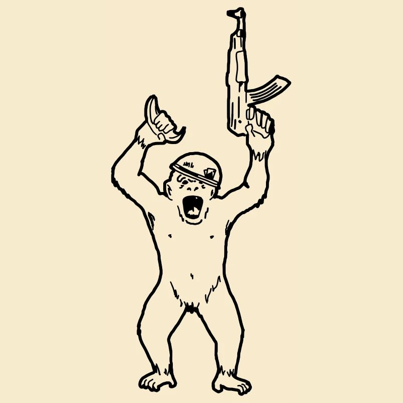 chimp machine gun