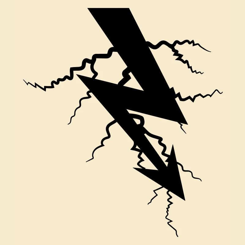 charge symbol electric lightning current energy strong