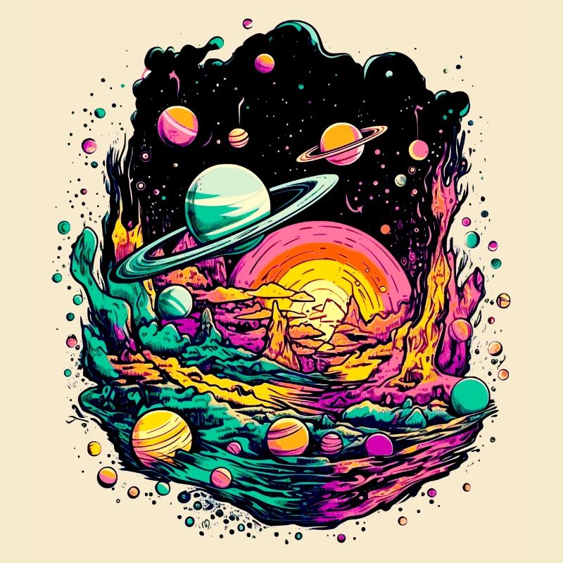 Galaxies et planètes dans le système solaire et l’espace