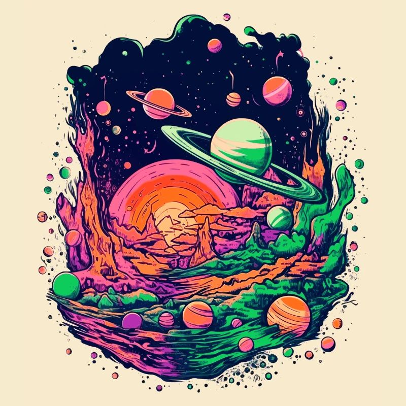 Mysterious solar system with planets