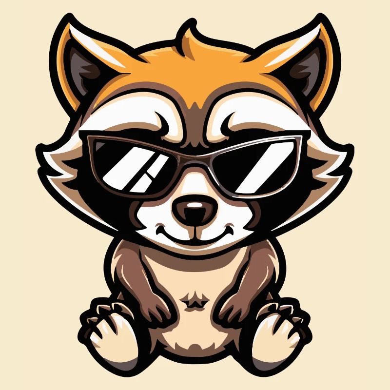 Waschbär Comic Cool