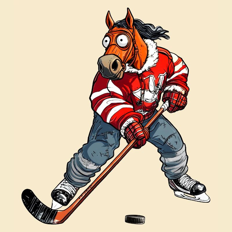Eishockey Pferd