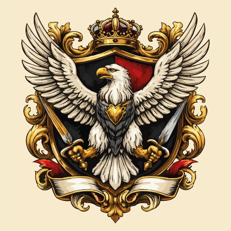 Imperial Eagle with Crown and Swords