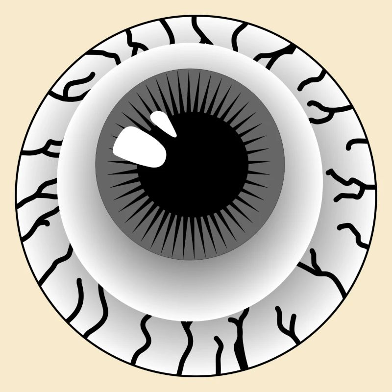Globe oculaire gris