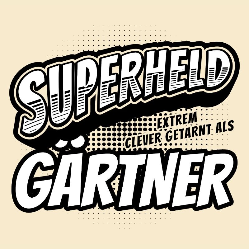 Superheld, clever getarnt als Gärtner