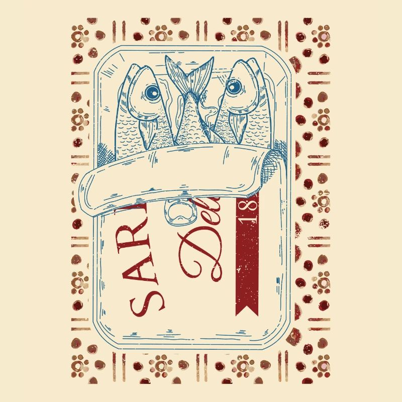 Vintage Trendy Sardines Visual