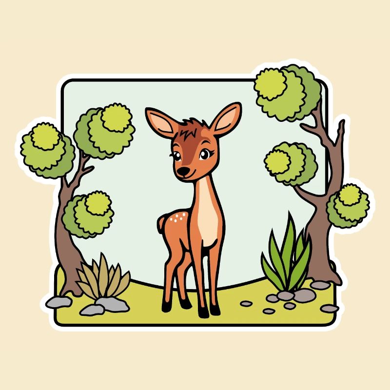 So ein niedliches Reh! Oder ist das ein Hirsch?