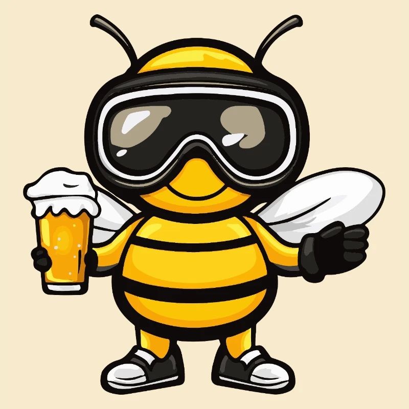 Biene Apres Ski Bier Comic