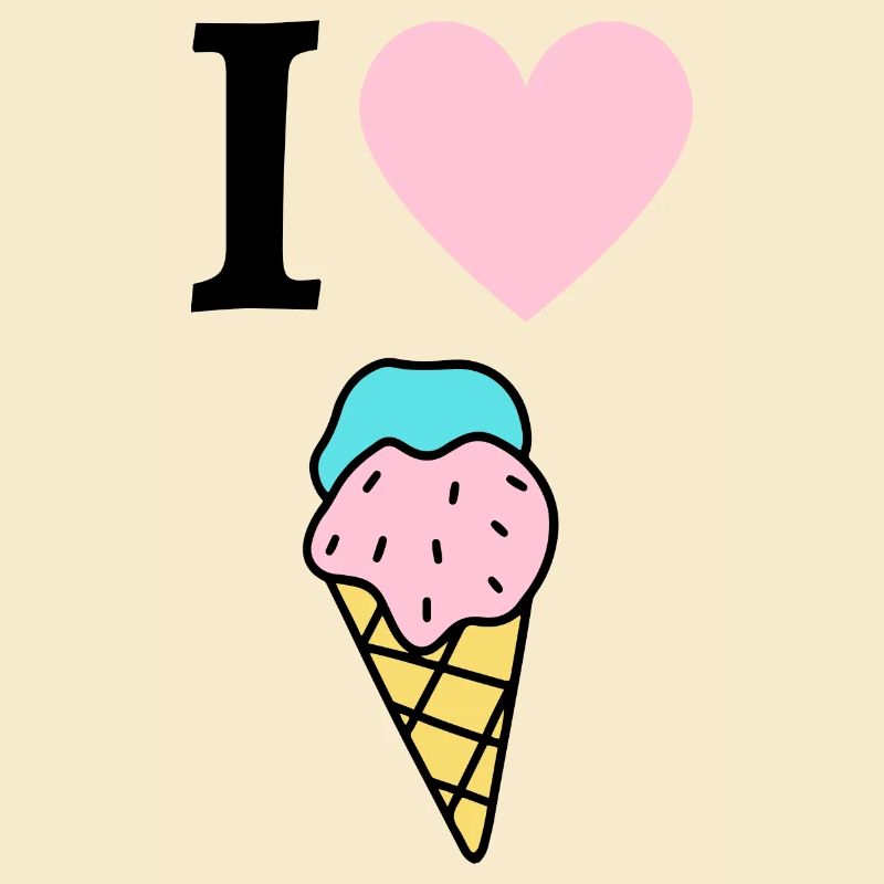 J’adore Ice Cream / Ice Cone Comic Design