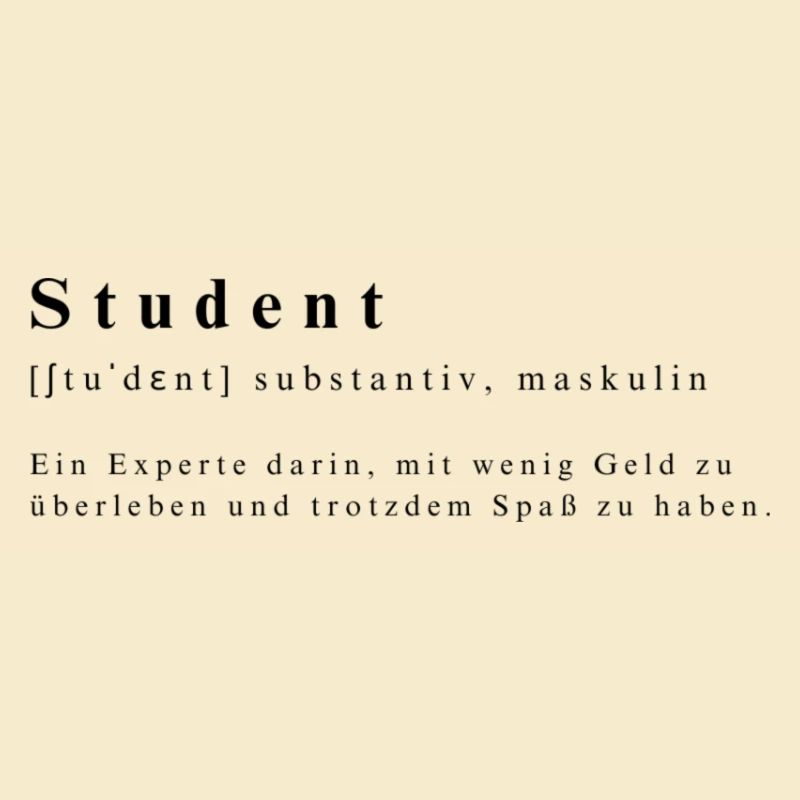 Étudiant - nom, expert, peu d’argent, amusez-vous