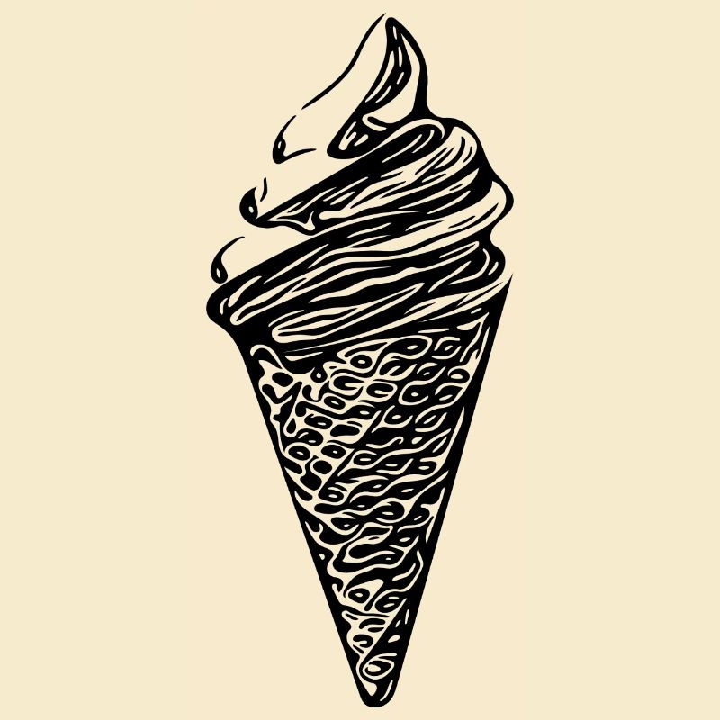 Cooles Softeis in Waffel