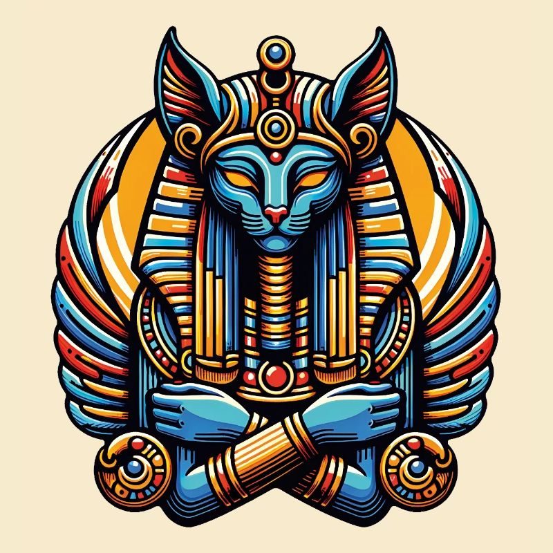 Chat dans le style du pharaon égyptien