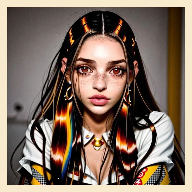 Multicolor Fantasy Face