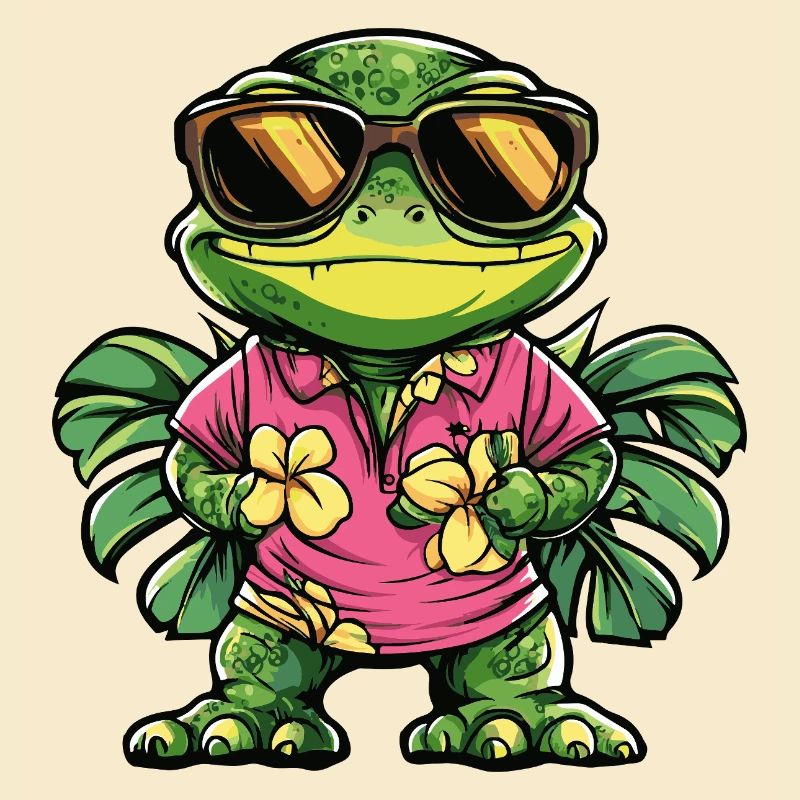 Chameleon Comic Urlaub