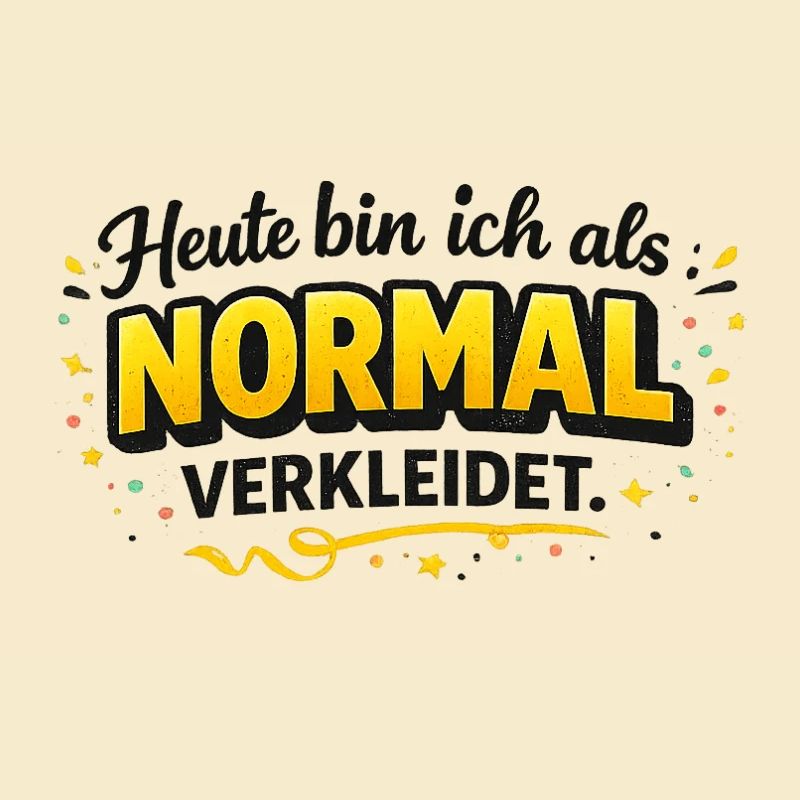 Heute bin ich als NORMAL verkleidet