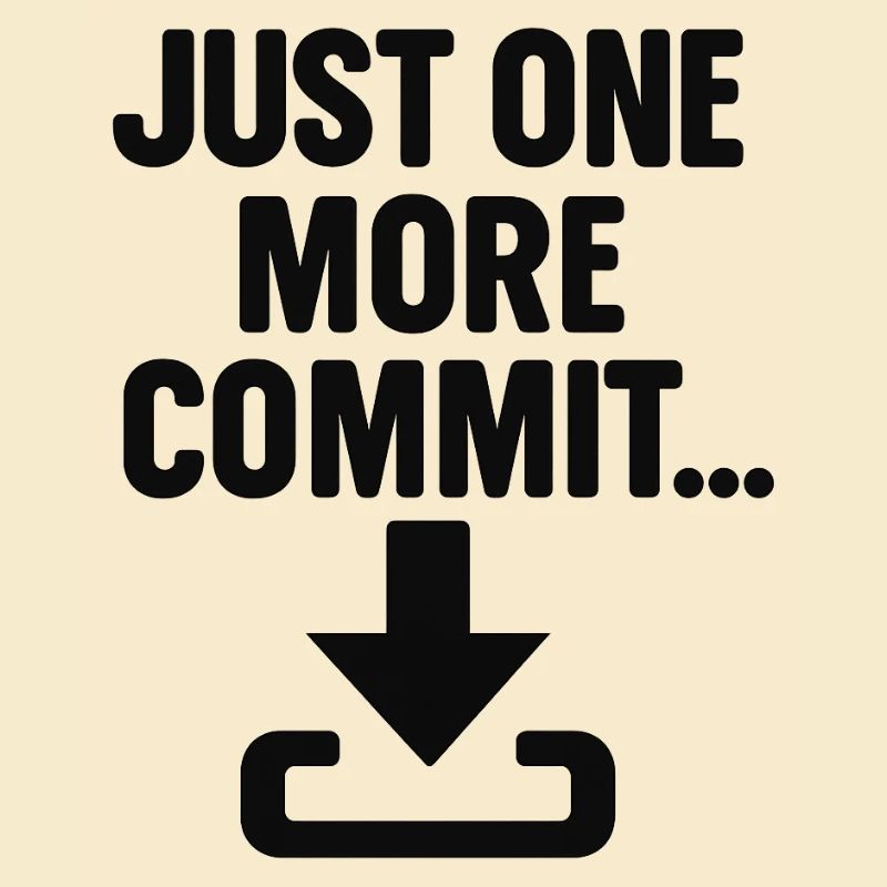 Just One More Commit – Funny Programmer T-Shirt