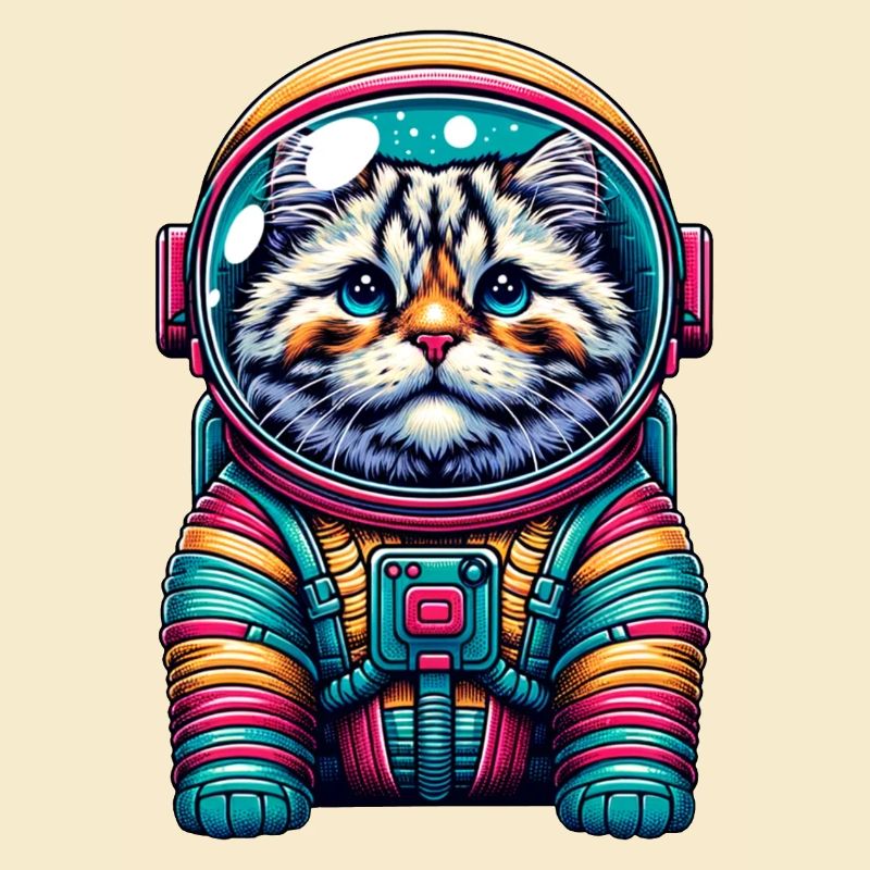 Petit chat mignon comme astronaute astronaute
